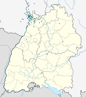 Mapa de Friedrichsfeld com marcações de cada apoiante
