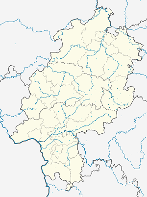 Carte de Arrondissement de Fulda avec des marqueurs pour chaque supporter