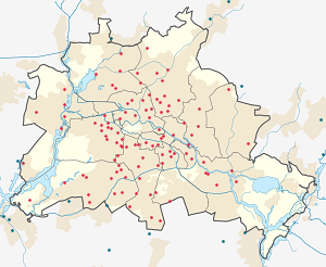 Kort over Berlin med tags til hver supporter 