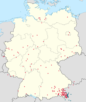 Karte von Deutschland mit Markierungen für die einzelnen Unterstützenden