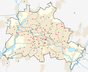 Harta lui Berlin cu marcatori pentru fiecare suporter