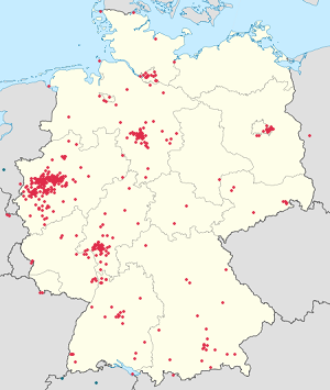 Karte von Deutschland mit Markierungen für die einzelnen Unterstützenden