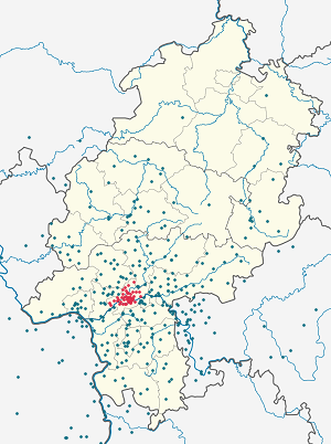 Map of Frankfurt with markings for the individual supporters