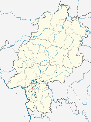 Map of Mörfelden-Walldorf with markings for the individual supporters