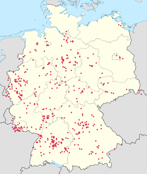 Karte von Deutschland mit Markierungen für die einzelnen Unterstützenden