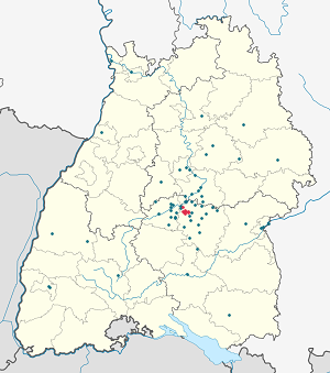 Karte von Reutlingen mit Markierungen für die einzelnen Unterstützenden
