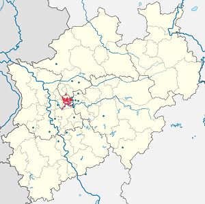 Karte von Essen mit Markierungen für die einzelnen Unterstützenden