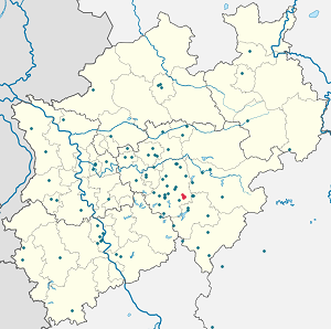 Karte von Plettenberg mit Markierungen für die einzelnen Unterstützenden