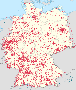 Map of Germany with markings for the individual supporters