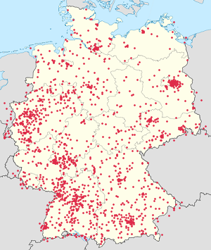 Karte von Deutschland mit Markierungen für die einzelnen Unterstützenden