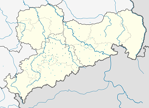 Mapa Powiat Mittelsachsen ze znacznikami dla każdego kibica