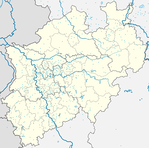 Carte de Rhénanie-du-Nord-Westphalie avec des marqueurs pour chaque supporter