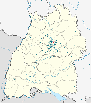 Karte von Remseck am Neckar mit Markierungen für die einzelnen Unterstützenden