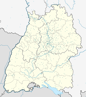 Mapa de Baden-Württemberg com marcações de cada apoiante