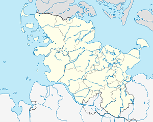 Mapa de Distrito de Nordfriesland con etiquetas para cada partidario.