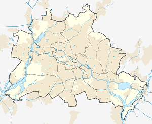 Zemljevid Berlin z oznakami za vsakega navijača