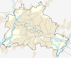 Mapa mesta Berlín so značkami pre jednotlivých podporovateľov