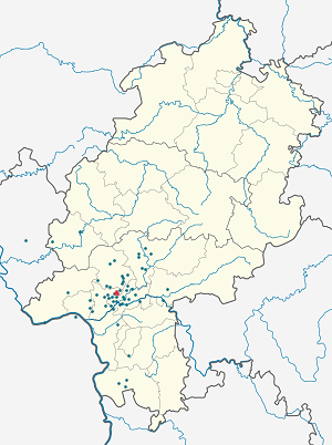Karte von Eschborn mit Markierungen für die einzelnen Unterstützenden