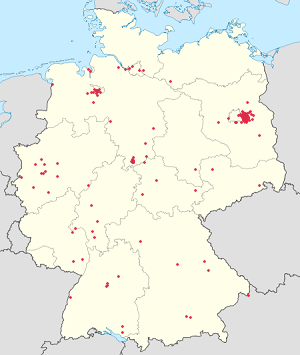 Გერმანია-ის რუკა თითოეული მხარდამჭერის მარკერებით