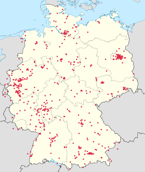Karte von Deutschland mit Markierungen für die einzelnen Unterstützenden