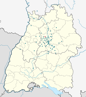 Karta över Sachsenheim med taggar för varje stödjare