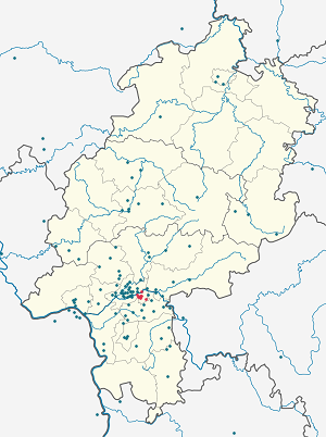 Karte von Offenbach am Main mit Markierungen für die einzelnen Unterstützenden