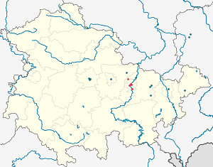 Karta över Jena med taggar för varje stödjare
