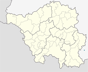 Mapa de Sarrebruck con etiquetas para cada partidario.