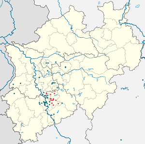 Karte von Rheinisch-Bergischer Kreis mit Markierungen für die einzelnen Unterstützenden