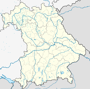Mapa města Zemský okres Kitzingen se značkami pro každého podporovatele 