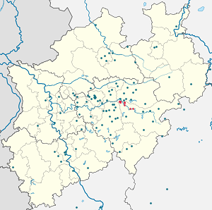 Carte de Arnsberg avec des marqueurs pour chaque supporter