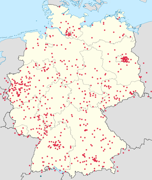 Karte von Deutschland mit Markierungen für die einzelnen Unterstützenden