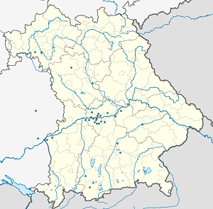 Karte von Neuburg an der Donau mit Markierungen für die einzelnen Unterstützenden