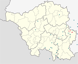 Map of Homburg with markings for the individual supporters