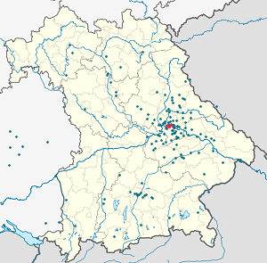 Latvijas karte Rēgensburga ar atzīmēm katram atbalstītājam 