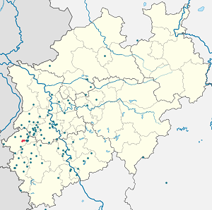 Karte von Hückelhoven mit Markierungen für die einzelnen Unterstützenden