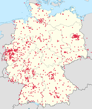Karte von Deutschland mit Markierungen für die einzelnen Unterstützenden