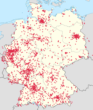 Karte von Deutschland mit Markierungen für die einzelnen Unterstützenden