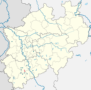 Mapa města Erftstadt se značkami pro každého podporovatele 