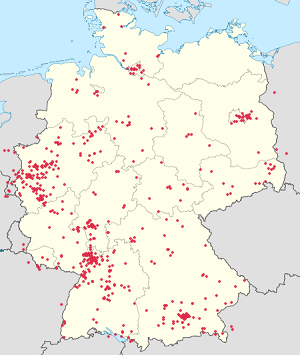 Karte von Deutschland mit Markierungen für die einzelnen Unterstützenden