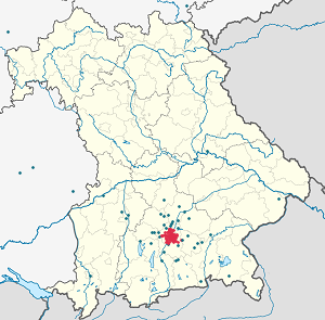 Karte von München mit Markierungen für die einzelnen Unterstützenden