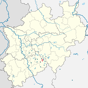 Carte de Gummersbach avec des marqueurs pour chaque supporter