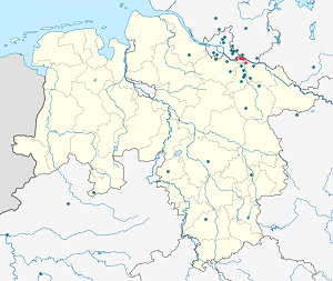 Kaart van Samtgemeinde Elbmarsch met markeringen voor elke ondertekenaar