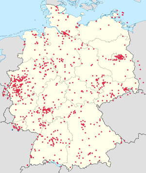Karte von Deutschland mit Markierungen für die einzelnen Unterstützenden