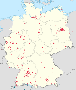 Karte von Deutschland mit Markierungen für die einzelnen Unterstützenden
