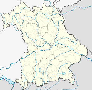 Karte von Bayern mit Markierungen für die einzelnen Unterstützenden