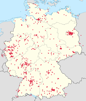 Karte von Deutschland mit Markierungen für die einzelnen Unterstützenden
