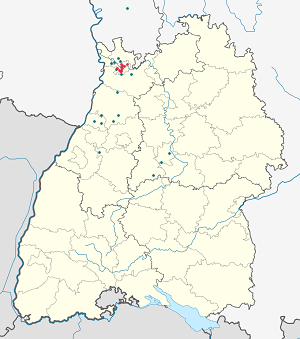 Karte von Heidelberg mit Markierungen für die einzelnen Unterstützenden