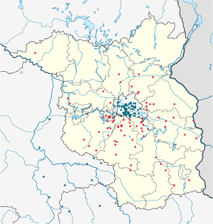 Karta över Brandenburg med taggar för varje stödjare