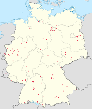Karte von Deutschland mit Markierungen für die einzelnen Unterstützenden